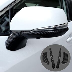 for Toyota RAV4 2019 2020 2021 2022 2023 2024 ABS Engineering Plastics,Carbon fiber Chrome Automobile Door Side Rearview Mirror Cover Trim 2Pcs（mirror cover）