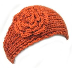 Wrapables Winter Hand Knit Floral Headband
