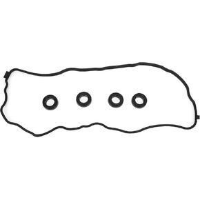 Valve Cover Gasket No.12341RNAA01 with Spark Plug Seals Cylinder Head Valve Seal Gasket for Honda Civic 1.8L L4 2006-2015 for Acura ILX 2.0L L4 2013-2015 Black Rocker Cover Gasket