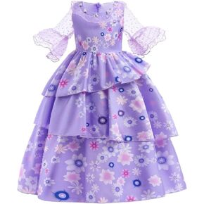 Dressy Daisy Magical Family Girls Maribel Isabella Fancy Dress Up Halloween Costume with Bag & Glasses & Wig Size 2T to 10