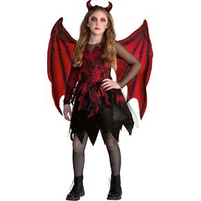 Womens Red & Black Demonica Costume (Medium, 8-10) - 1 Set - Stunning Design, Perfect for Halloween & Themed Parties