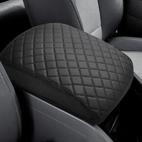 JOYTUTUS Center Console Cover Compatible with 2009-2015 Pilot, Leather Arm Rest Armrest Cover for Car, Well-Make Durable Middle Console Cover Lid Replacement for Trucks, Easy to Install, Gray