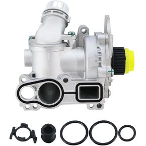 Aluminum Water Pump Compatible with 2008-2016 Audi A3 A4 A5 A6 Q3 Q5 TT Quattro Allroad, VW Tiguan Jetta Golf GTI Eos Beetle CC GTI Passat 2.0L, 06H121026CQ 06H121026AB 06H121026AE