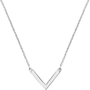 AeraVida Timeless and Classy Chevron V-Shaped Victory Charm .925 Sterling Silver Cable Chain Necklace for Military Inspired and Trendy Fashion Accessories with a Unique Minimalist Vibe