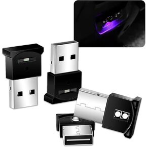 ZKFAR 4 PCS Car USB Multi-Function Ambient Light, DC 8-12V 3258-2SMD RGB High-Brightness Button-Adjustable Night Light, Type with Photosensitive Sensor, Suitable for Most Models (White)