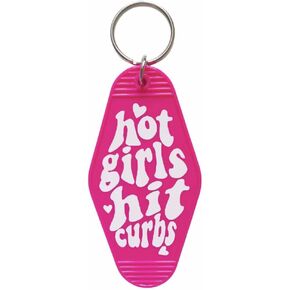 Hot Girls Hit Curbs Keychain