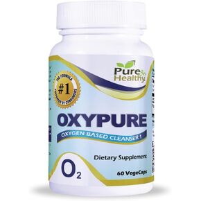 Pure & Healthy Oxypure Magnesium Oxide Colon Cleanser with Sodium Bicarbonate Veggie Capsules 120 Count