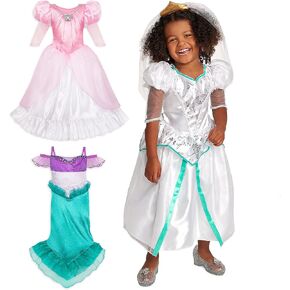 Disney Ariel Costume Story Set for Kids – The Little Mermaid - Size 5/6 Multicolored