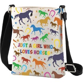 CMNIM Horses Gifts for Girls Horse Crossbody Bag Just a Girl Who Loves Horses Lover Gifts Horse Print Small Crossbody Purse