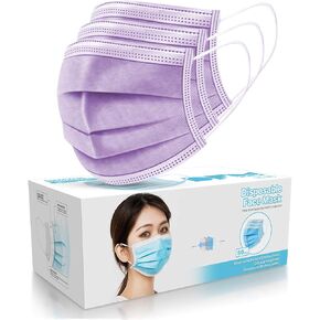 100 Pcs Disposable Face Cover 3-Ply Filter Non Medical Breathable Earloop Face Masks (Black)
