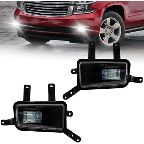 LED Fog Lights Fit For 2015-2020 Chevy Tahoe / 2015-2020 Chevy Suburban / 2016-2019 Chevy Suburban 3500HD / 2015-2020 GMC Yukon & Yukon XL With Clear Lens