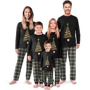Rnxrbb 2024 Christmas Pajamas Family Matching Sets Christmas Pjs Xmas Sleepwear for Women Men Couples Adult Kids