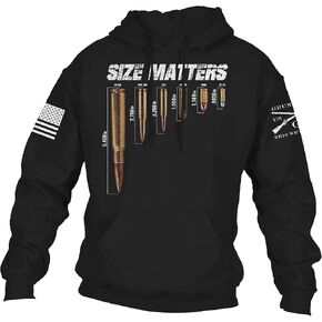 Grunt Style Size Matters Hoodie (Black, XXXXLarge)