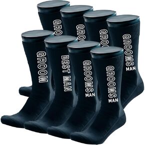 Groomsman Socks Set of 8. Groom Socks, Best Man Socks. Wedding Dress Socks, Perfect Groomsmen Proposal