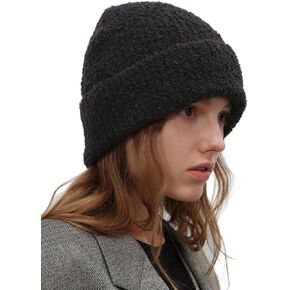 Beanie for Women Men, Winter Wool Knit Cuffed Beanie, Soft Warm Fleece Solid Colors Beanie
