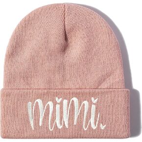 Embroidered Beanie Hat for Women Men