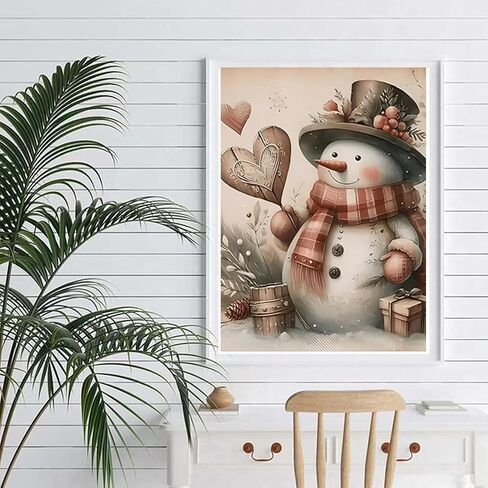 ZHUDENGXJL Winter Christmas Snowman Diamond Painting Kits for Adults,Merry Christmas Tree Diamond Art Kits,DIY 5D Full Drill Diamond Dots with Painting Kit,Home Wall Decor 12x12 Inch in Saudi Arabia