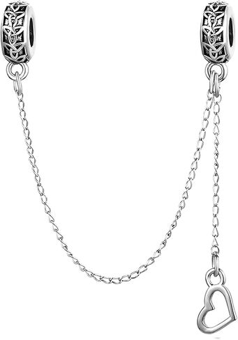 Celtic Knot Spacer Safety Chain Charm with Heart Mama Bear Dog Paw Bead Compatible with Pandora Bracelets in Kuwait
