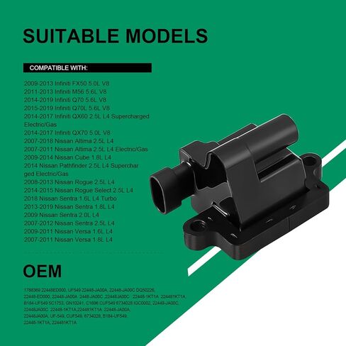 مجموعة من 1 ملف إشعال مربع متوافق مع تشيفي جي إم سي إسكاليد أفالانش سيلفرادو سوبربان تاهو توبكيك سافانا سييرا يوكون كاديلاك 4.8 لتر 5.3 لتر 6.0 لتر 8.1 لتر بديل لـ UF271 C1208 in Kuwait
