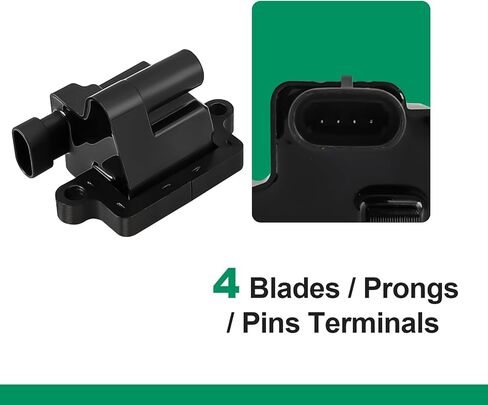 مجموعة من 1 ملف إشعال مربع متوافق مع تشيفي جي إم سي إسكاليد أفالانش سيلفرادو سوبربان تاهو توبكيك سافانا سييرا يوكون كاديلاك 4.8 لتر 5.3 لتر 6.0 لتر 8.1 لتر بديل لـ UF271 C1208 in Kuwait