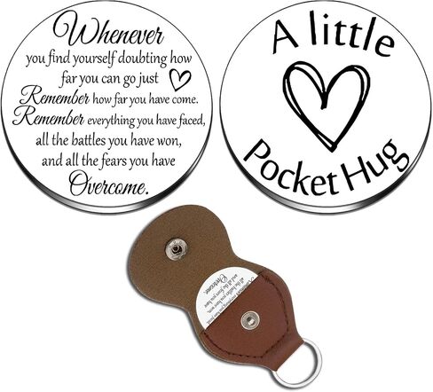 Ikacvb Pocket Hug Token Gifts For Women Friends Men Inspirational Keychain Sobriety Gifts For Men Women Christmas in Saudi Arabia