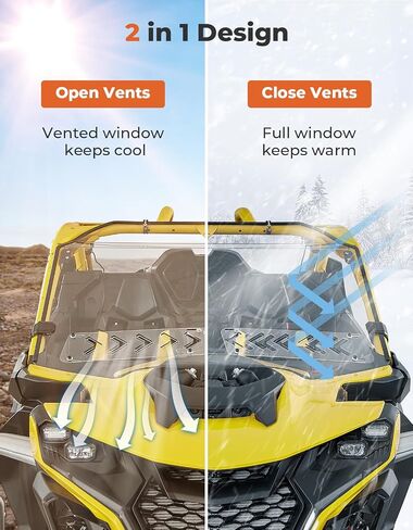 KEMIMOTO Front Windshield Compatible with Can Am Maverick R 2024+ Scratch Resistance PC Windscreen Dustproof Rainproof Full Window in Saudi Arabia