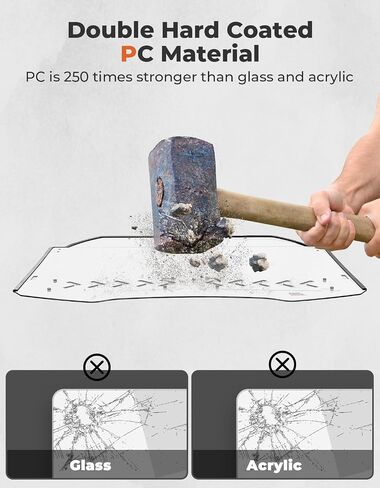 KEMIMOTO Front Windshield Compatible with Can Am Maverick R 2024+ Scratch Resistance PC Windscreen Dustproof Rainproof Full Window in Saudi Arabia