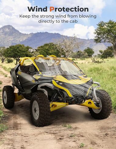 KEMIMOTO Front Windshield Compatible with Can Am Maverick R 2024+ Scratch Resistance PC Windscreen Dustproof Rainproof Full Window in Saudi Arabia