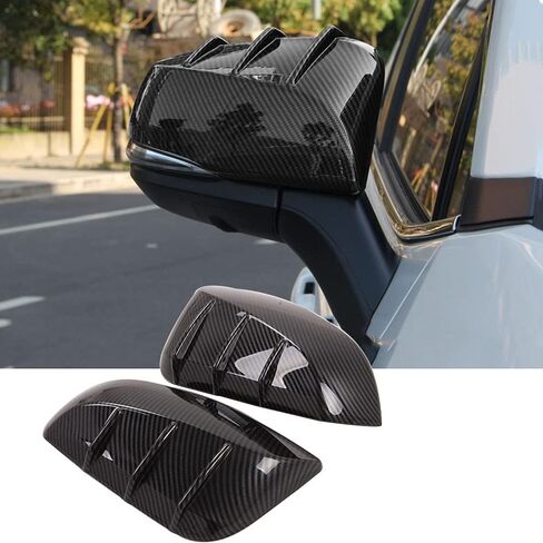 for Toyota RAV4 2019 2020 2021 2022 2023 2024 ABS Engineering Plastics,Carbon fiber Chrome Automobile Door Side Rearview Mirror Cover Trim 2Pcs（mirror cover） in Kuwait