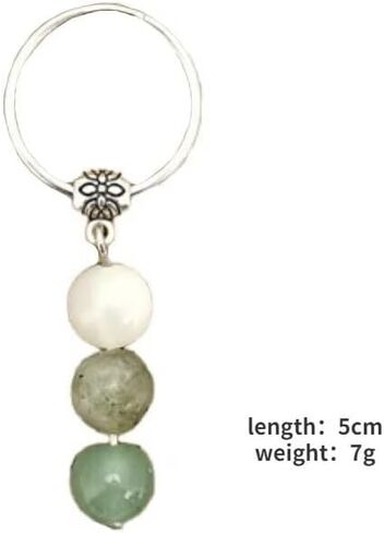 Healing Crystal Jewelry Set Natural Stone Bracelet Keychain New Beginning Inspirational Gifts for Women Men Friends Empath Protection Keychain in Kuwait