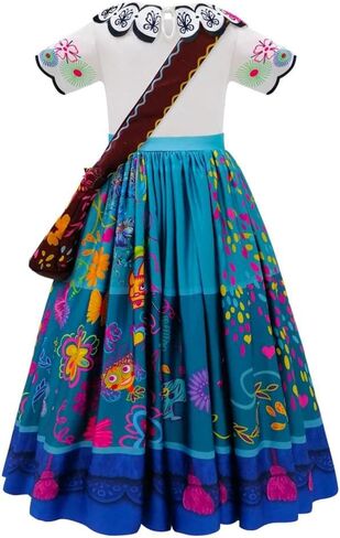 Dressy Daisy Magical Family Girls Maribel Isabella Fancy Dress Up Halloween Costume with Bag & Glasses & Wig Size 2T to 10 in Saudi Arabia