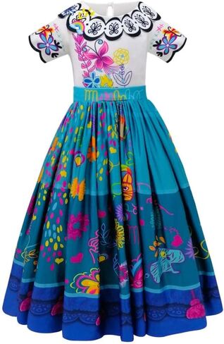 Dressy Daisy Magical Family Girls Maribel Isabella Fancy Dress Up Halloween Costume with Bag & Glasses & Wig Size 2T to 10 in Saudi Arabia