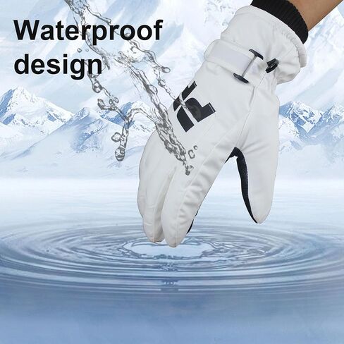 Winter Ski Gloves for Men Women, Unisex Warm Snowboard Gloves Waterproof Touchscreen Snow Gloves for Cold Weather in Kuwait