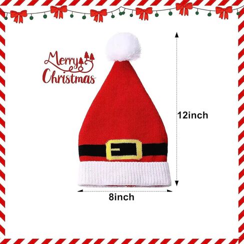 Christmas-Hat Red-Santa-Hat for Adults - Unisex Xmas Hats for New Year Festive Party Headwear in Saudi Arabia