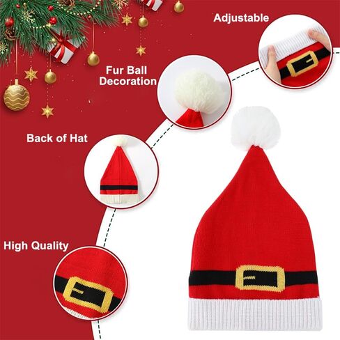 Christmas-Hat Red-Santa-Hat for Adults - Unisex Xmas Hats for New Year Festive Party Headwear in Saudi Arabia
