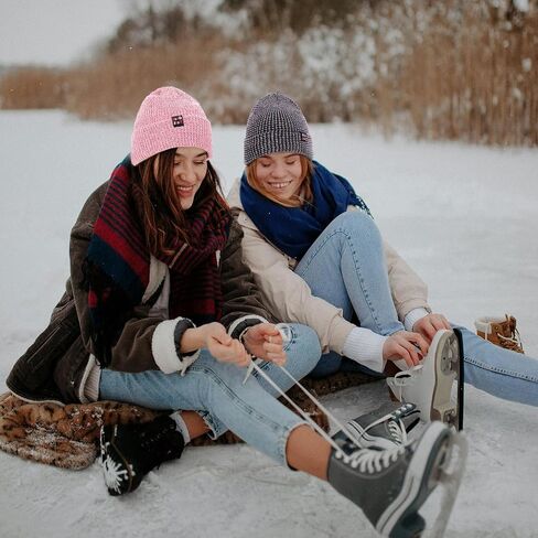 Women Winter Knitted Beanie Stretchy Girls Hats Warm Slouchy Skull Cap for Hiking in Saudi Arabia