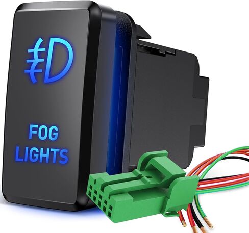 Nilight Rocker Switch Style شاحن USB LED الفولتميتر شحن سريع 12 فولت PD نوع C وQC 3.0 شاحن سيارة 1.54 بوصة × 0.83 بوصة استبدال مع الصمامات المضمنة لتاكوما تندرا 4Runner FJ Cruiser Hilux Fortuner in Kuwait