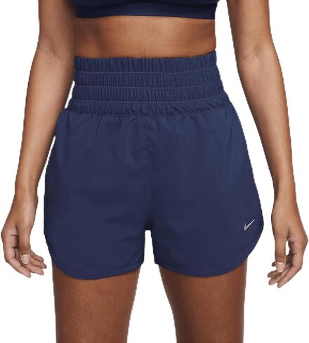 شورت Nike One Dri-FIT Ultra عالي الخصر 3 بوصة ببطانة داخلية (كحلي منتصف الليل، DX6642-410) in Saudi Arabia
