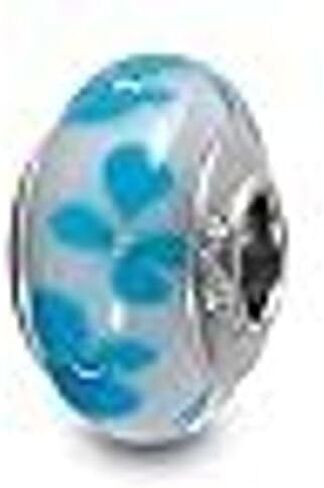 غالاكسي الذهب GG حقيقية زجاج مورانو سحر صالح باندورا سحر الأساور، 925 الفضة الاسترليني الملونة دوامة قوس قزح الأزرق قلوب سحر الخرزة الزجاجية الأصلية لسوار وقلادة in Kuwait