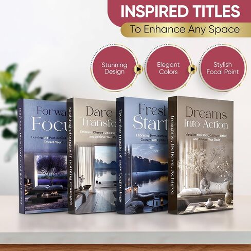 Decorative Books for Home Decor, Elegant Fake Books Set, Coffee Table Decor, Book Shelf Decor, Aesthetic Room Decor, Fake Books for Decoration, Stackable Book Décor, Modern Home Decor for Living Room in Saudi Arabia