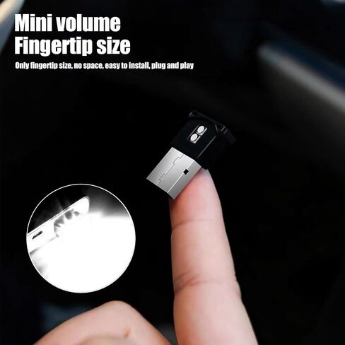 ZKFAR 4 PCS Car USB Multi-Function Ambient Light, DC 8-12V 3258-2SMD RGB High-Brightness Button-Adjustable Night Light, Type with Photosensitive Sensor, Suitable for Most Models (White) in Saudi Arabia