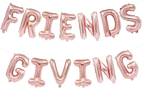 Friendsgiving Party Decorations,16 inch Friendsgiving Balloons Banner Decorations,Tall Thanksgiving Balloons Banner Thanksgiving Friends Party Backdrop (Gold) in Kuwait