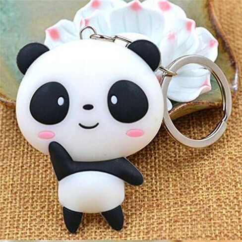 لطيف الباندا المفاتيح Kawaii ظهره كيرينغ جميل سيليكون الباندا الاشياء هدايا للفتيات قلادة حلية تذكارية in Kuwait