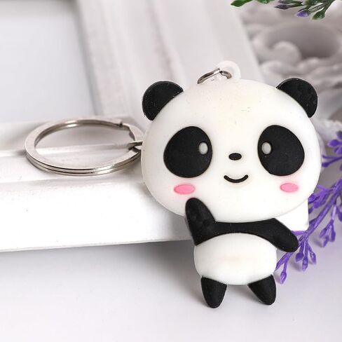 لطيف الباندا المفاتيح Kawaii ظهره كيرينغ جميل سيليكون الباندا الاشياء هدايا للفتيات قلادة حلية تذكارية in Kuwait