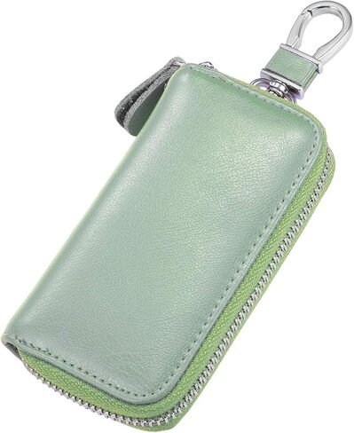 BAKUN Compact Zipper Leather Car Key Case, Key and Card Holder Key Organizer Wallet, With 6 Hooks in Kuwait