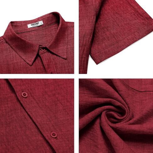 COOFANDY Men's Casual Short Sleeve Button Down Shirts Summer Vacation Shirt Lightweight Textured Shirts in Saudi Arabia