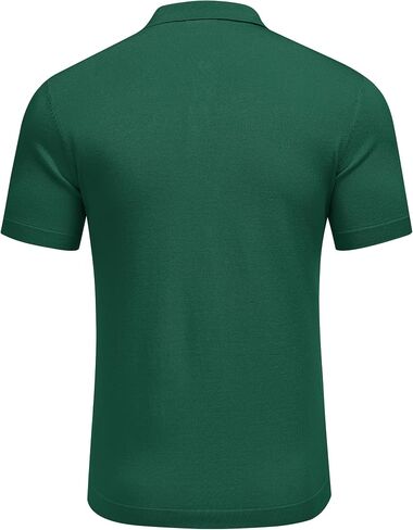 COOFANDY Men's Knit Shirts Short Sleeve Button Down Polo Shirt Casual Beach Shirts in Saudi Arabia
