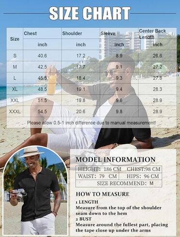 COOFANDY Men's Knit Shirts Short Sleeve Button Down Polo Shirt Casual Beach Shirts in Saudi Arabia