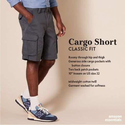 Amazon Essentials Men's Classic-Fit Cargo Short (Available in Big & Tall) in Kuwait