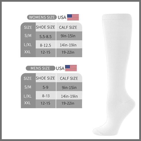 Bestjybt 3 Pairs Compression Socks for Women & Men Circulation 15-20 mmHg Support Socks for Athletic Running Cycling in Saudi Arabia